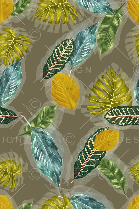 水彩花卉印花华亿平台图片