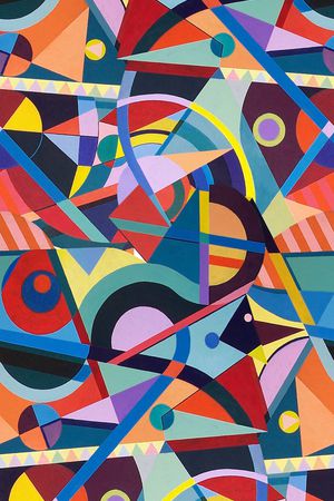 几何印花华亿平台图片