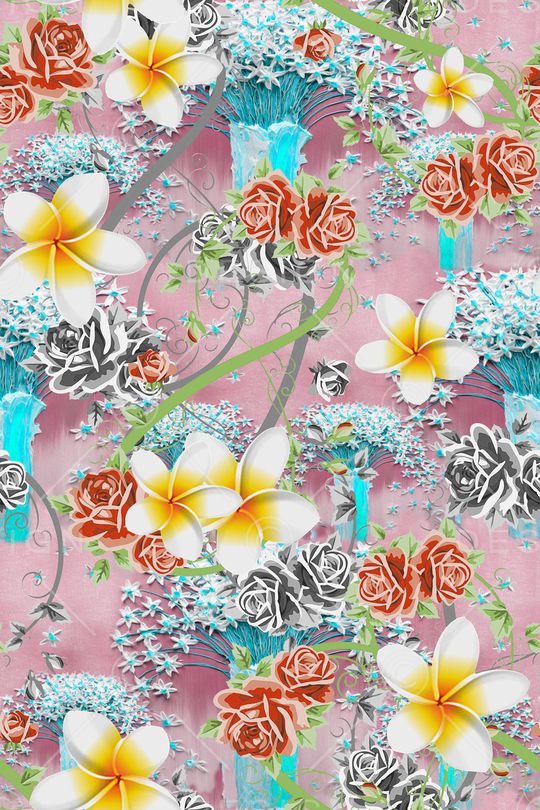 花卉印花华亿平台图片