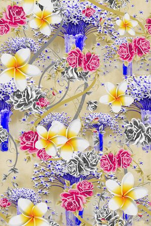 花卉印花华亿平台图片