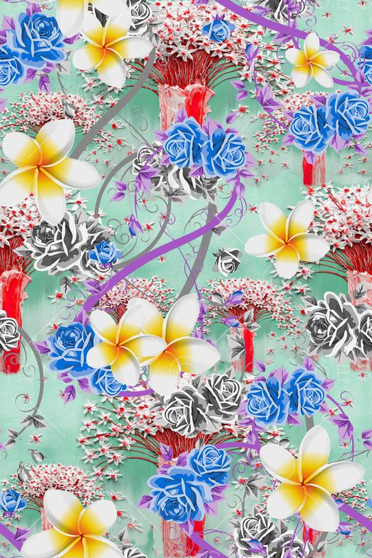 花卉印花华亿平台图片