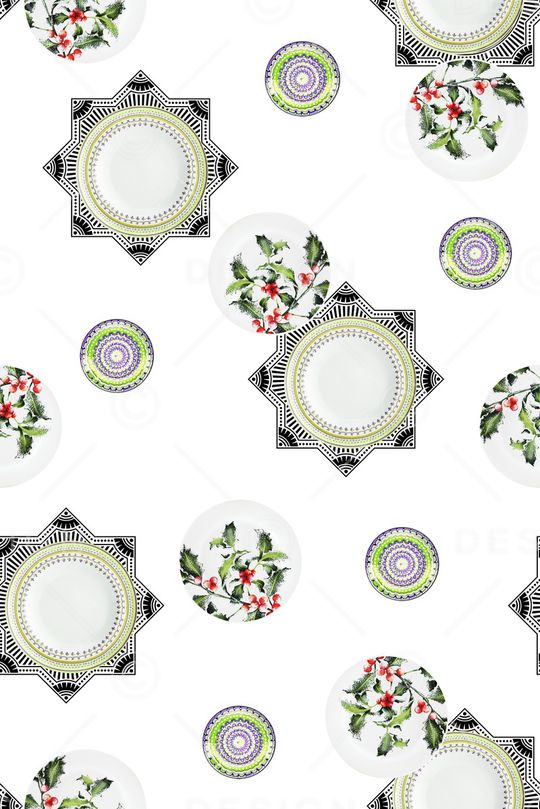 水彩花卉印花华亿平台图片