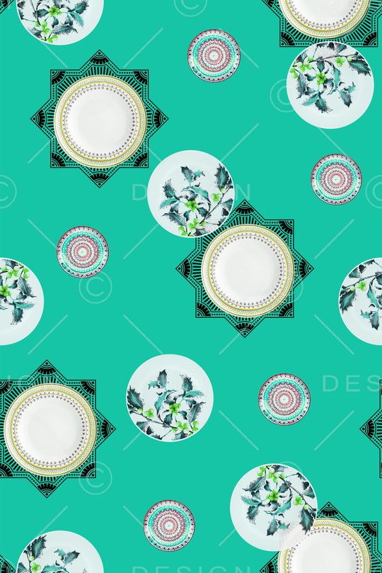 水彩花卉印花华亿平台图片