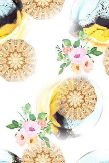 1202903-水墨瓷器曼陀罗小花