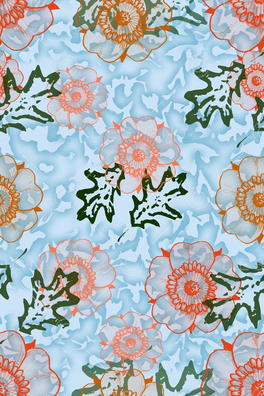 植物印花华亿平台图片