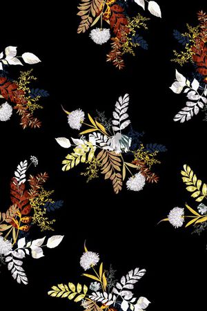 水彩花卉印花华亿平台图片