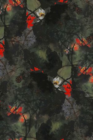 荷花印花华亿平台图片