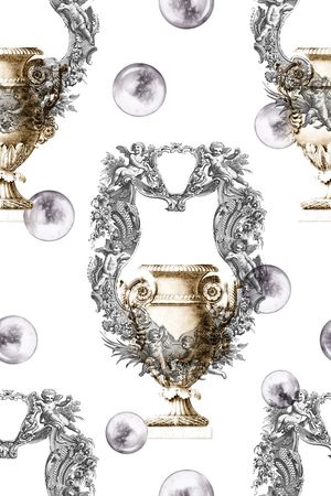 花瓶印花华亿平台图片