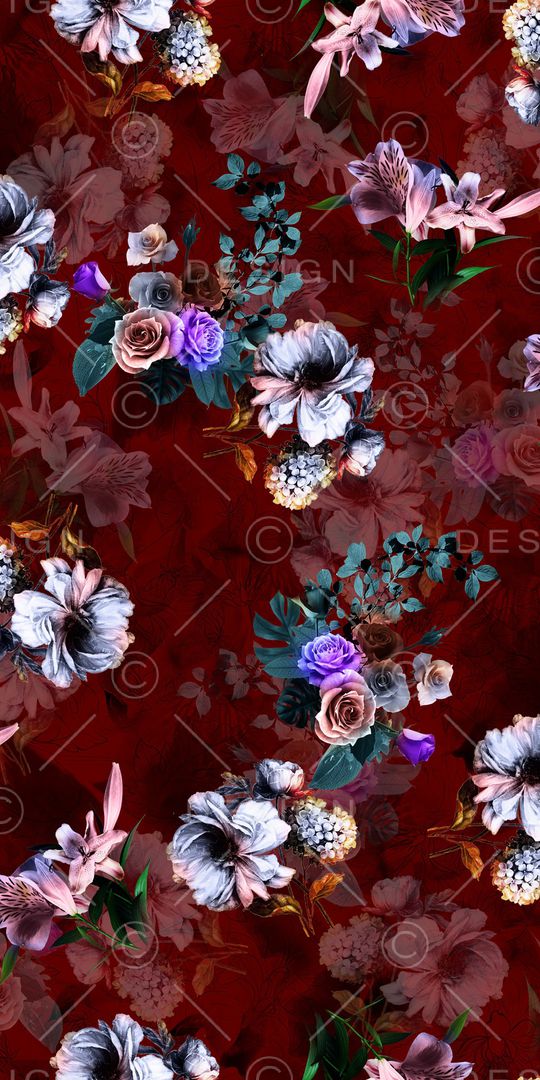 花卉印花华亿平台图片