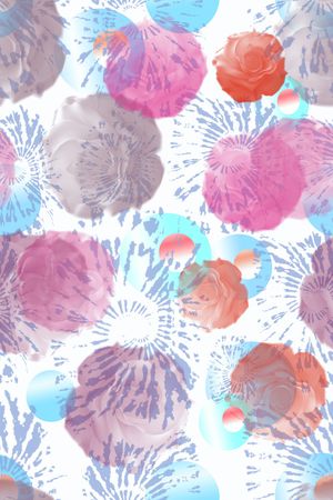 圆圈与波点印花华亿平台图片