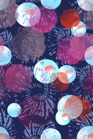 圆圈与波点印花华亿平台图片