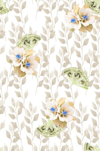 1203871-满地叶子扇子小花-1