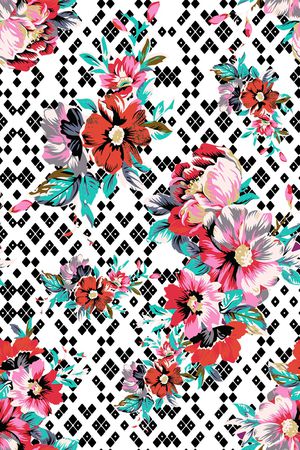 春夏华亿平台印花华亿平台图片