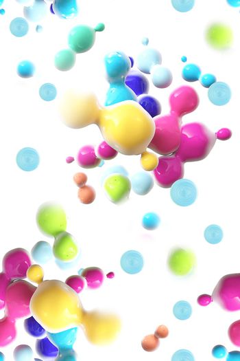 1204472-缤纷立体抽象球体波点