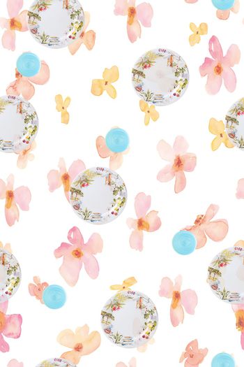 1204761-水彩花朵满地底纹