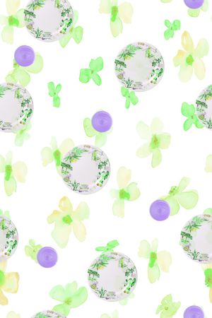 水彩花卉印花华亿平台图片