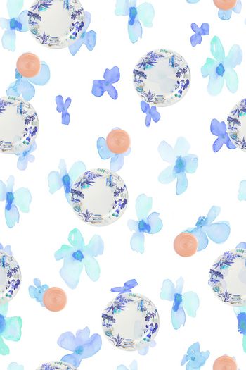 1204763-水彩花朵满地底纹-2