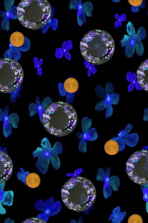 水彩花卉印花华亿平台图片