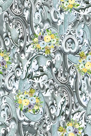 古典花纹印花华亿平台图片