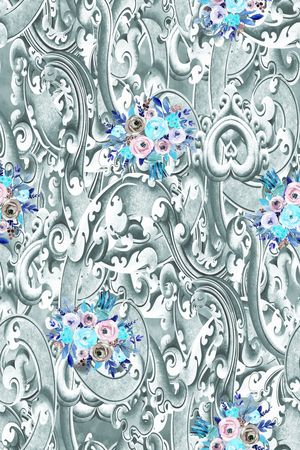 古典花纹印花华亿平台图片