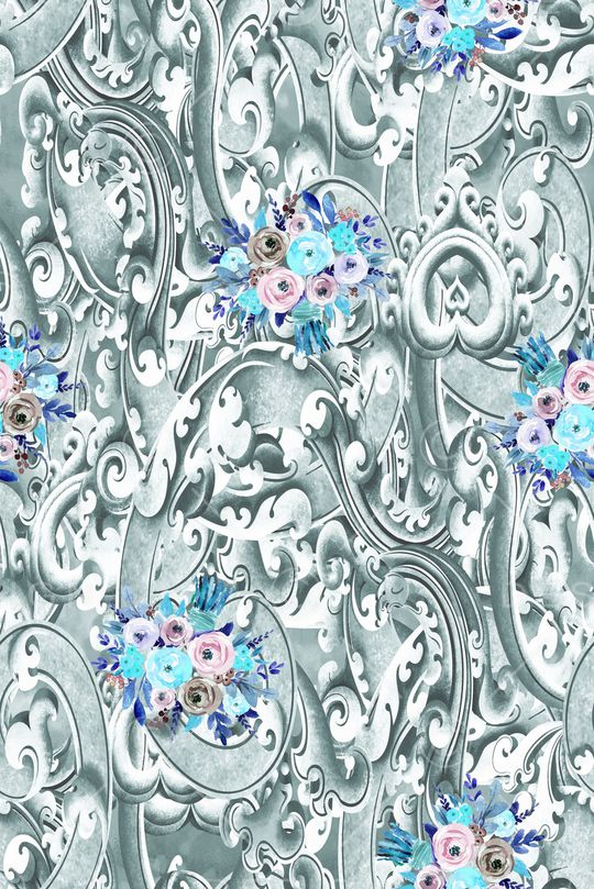 古典花纹印花华亿平台图片