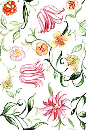 蔷薇花印花华亿平台图片