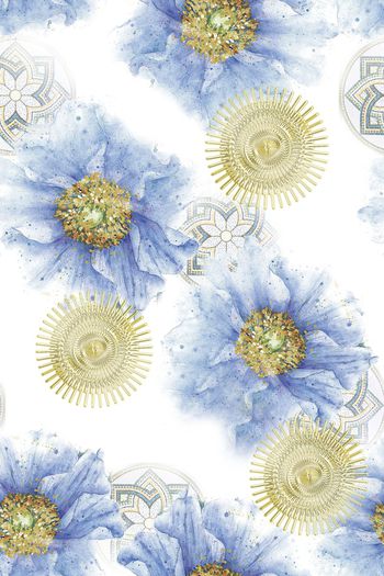 1205014-水彩大花底纹朦胧几何