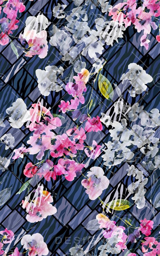 洋阳---花卉印花华亿平台图片