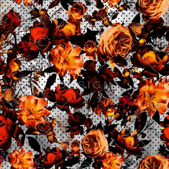 花卉印花华亿平台图片