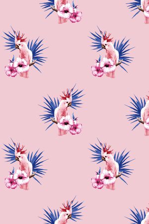 鹦鹉印花华亿平台图片