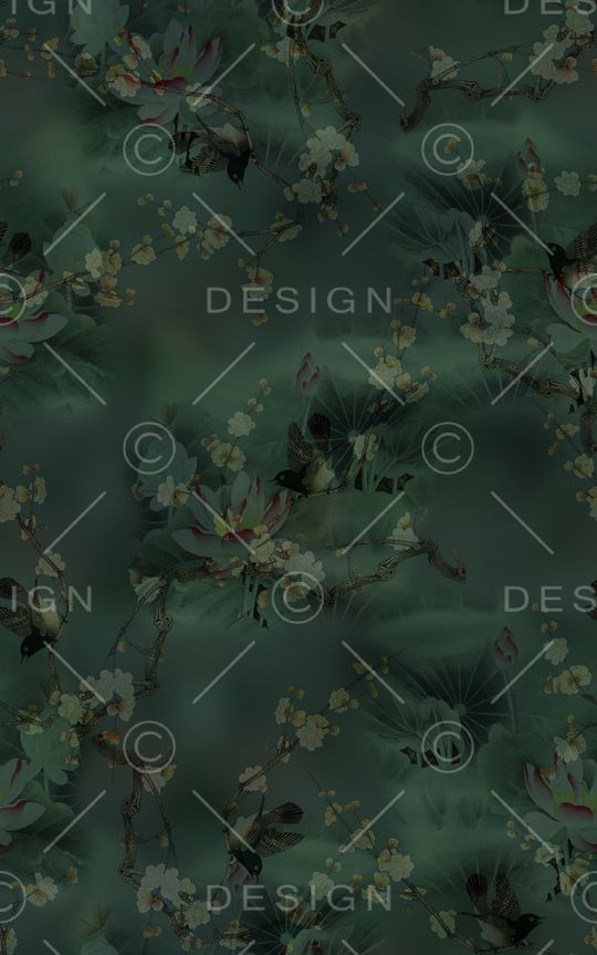 中国风旗袍印花印花华亿平台图片