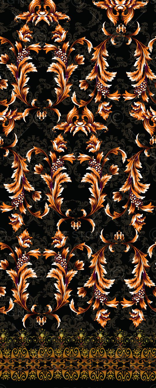 中国风定位花印花华亿平台图片