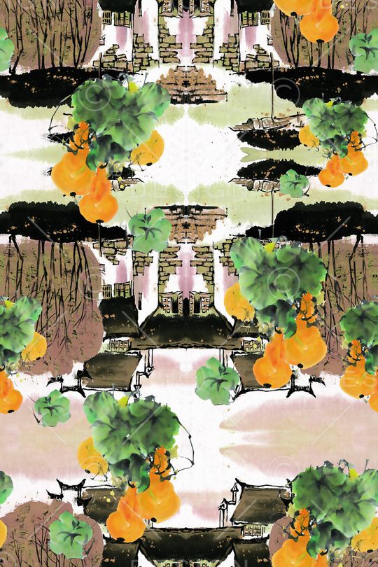 春夏华亿平台印花华亿平台图片