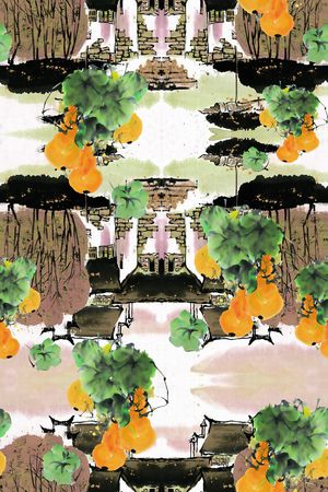 春夏华亿平台印花华亿平台图片