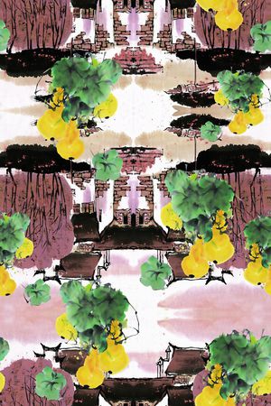 春夏华亿平台印花华亿平台图片