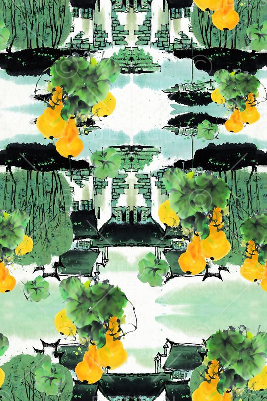 春夏华亿平台印花华亿平台图片