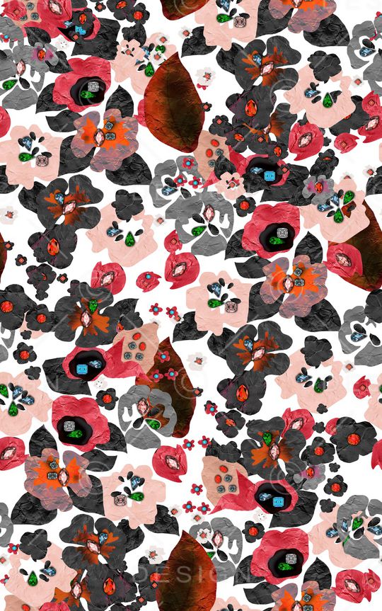 花卉印花华亿平台图片