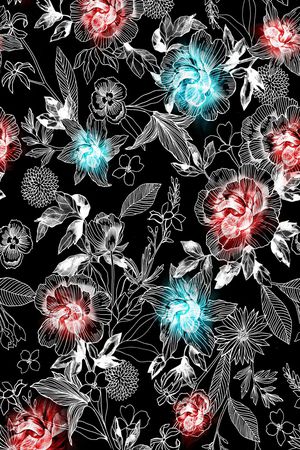 花卉印花华亿平台图片