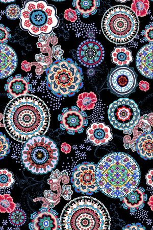 佩斯利印花华亿平台图片