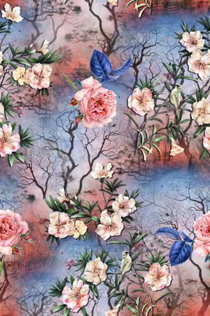 手绘印花华亿平台图片