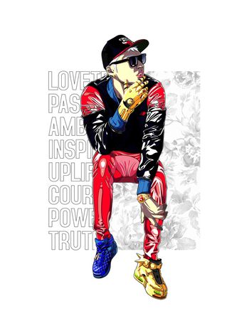 男装印花华亿平台图片