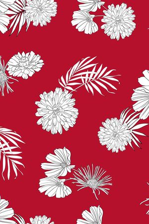 水彩花卉印花华亿平台图片