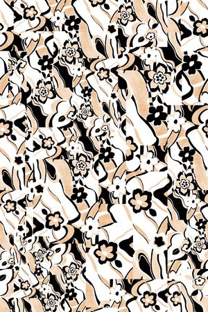 线条画印花华亿平台图片