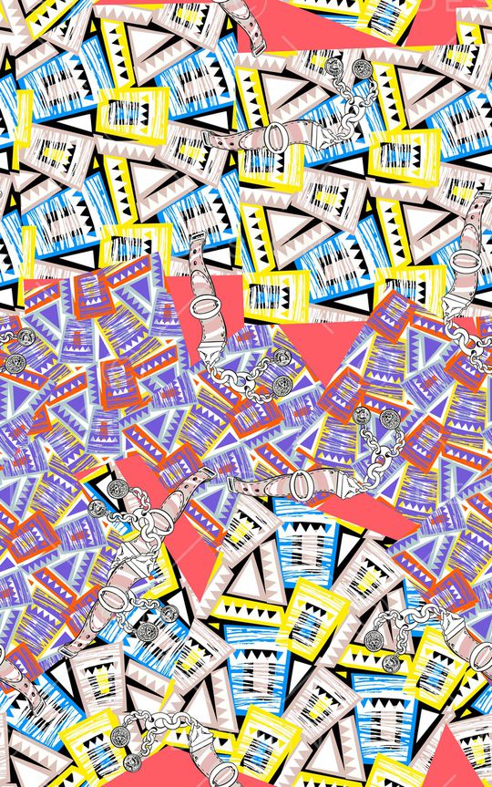 几何印花华亿平台图片