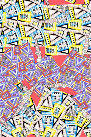 几何印花华亿平台图片