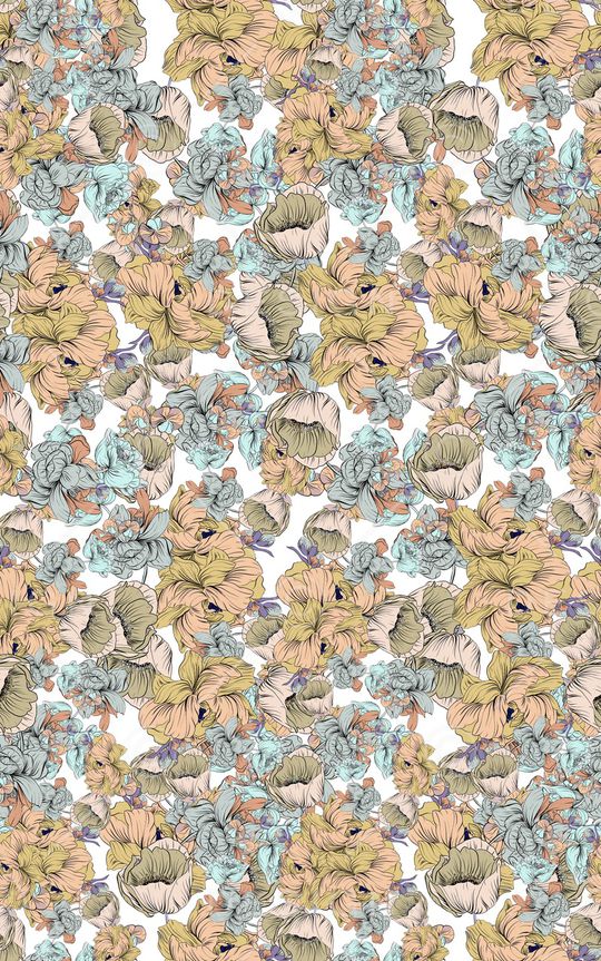 花卉印花华亿平台图片