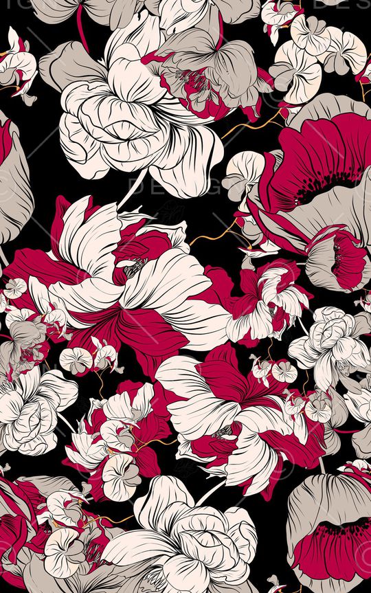 花卉印花华亿平台图片