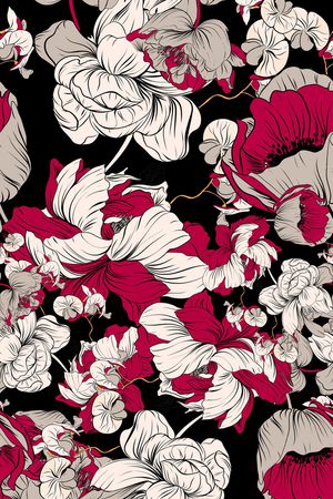 花卉印花华亿平台图片