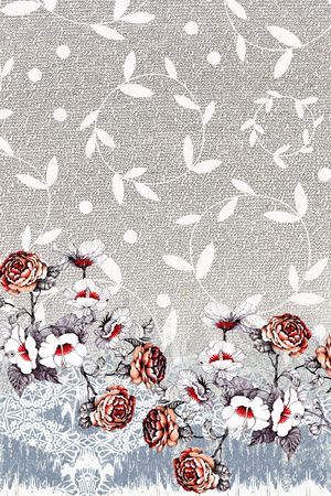 花卉印花华亿平台图片