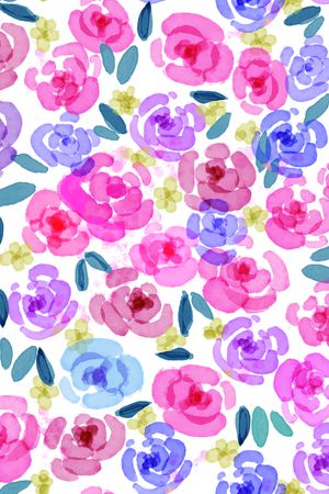 艳丽花卉印花华亿平台图片